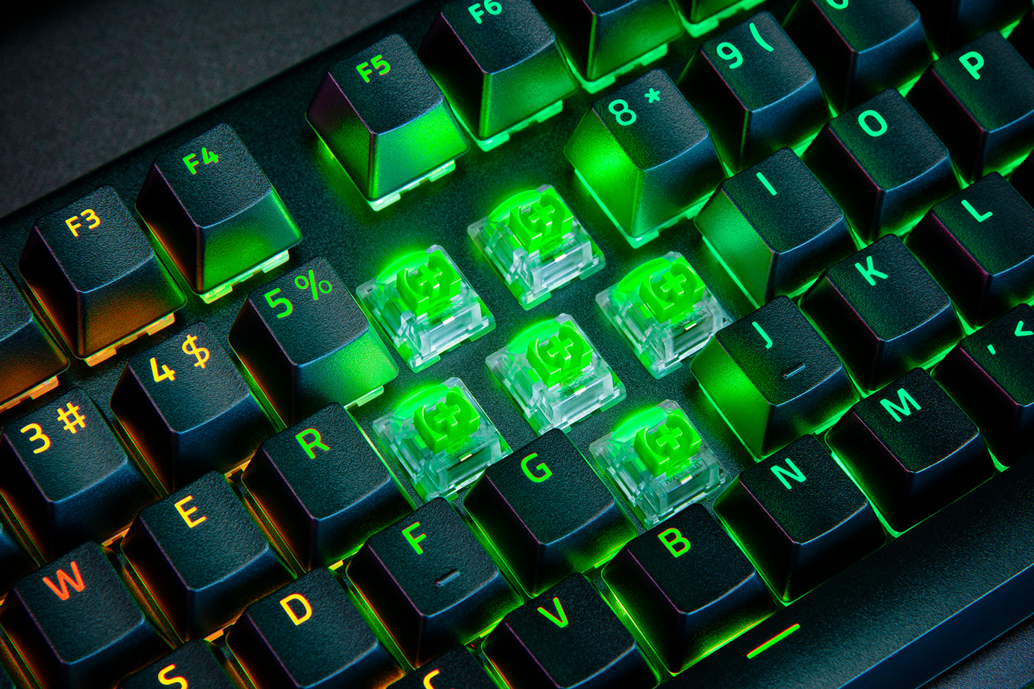 Razer BlackWidow V4 Pro, цвет: Зелёный чёрный — фото 7