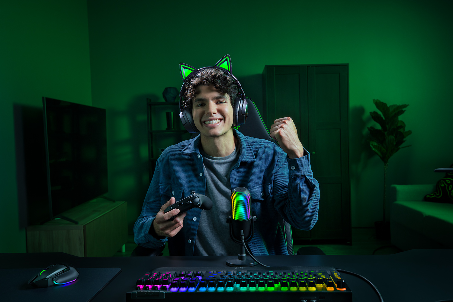 Razer Kraken Kitty V3 Pro, цвет: Чёрный — фото 3
