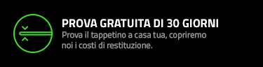 PROVA GRATUITA DI 30 GIORNI - Prova il tappetino a casa tua, copriremo noi i costi di restituzione.
