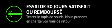 ESSAI DE 30 JOURS SATISFAIT OU REMBOURSÉ - Testez le tapis de souris. Nous prenons en charge vos frais de retour.