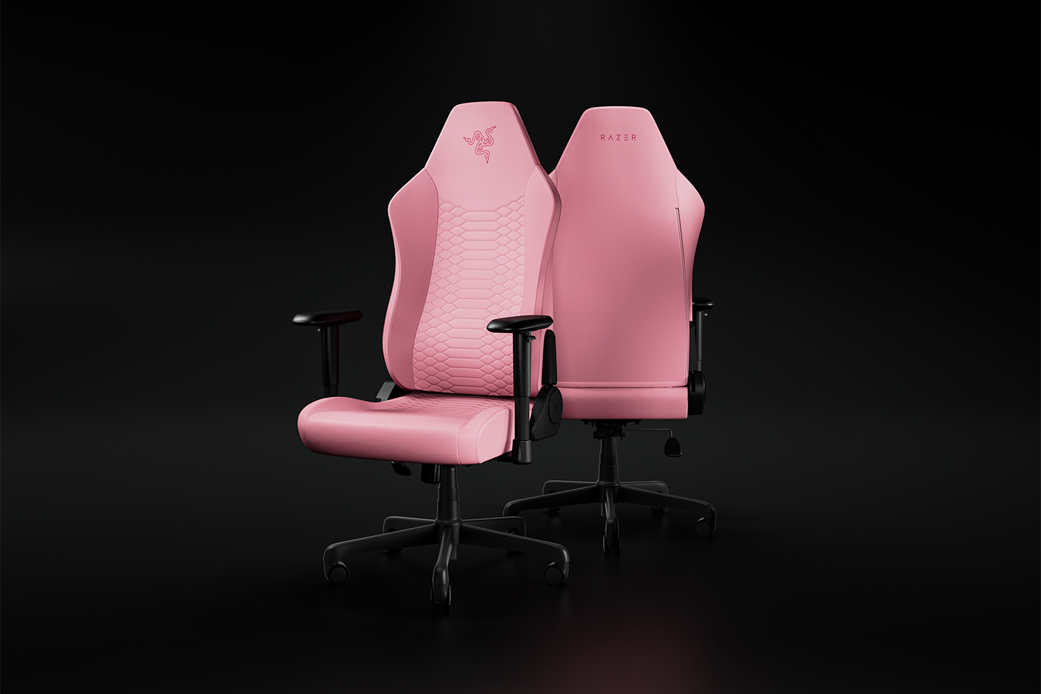 Razer iskur v2 x newgen quartz gaming stol sprednji pogled