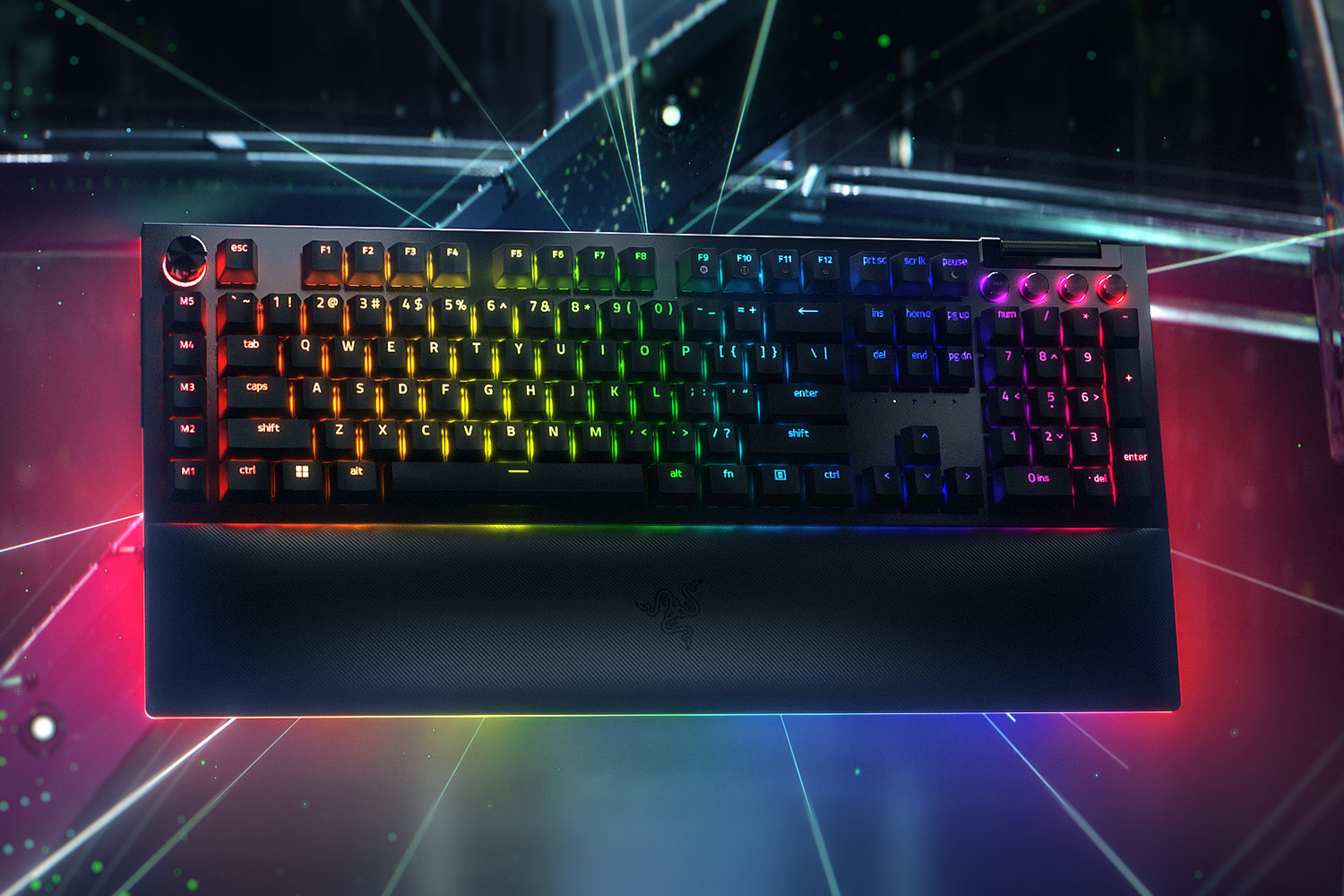 Razer BlackWidow V4 Pro, цвет: Зелёный чёрный — фото 2