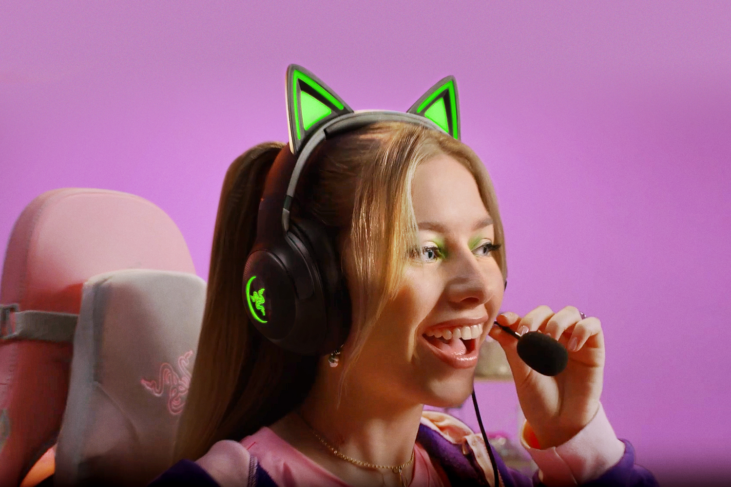 Razer Kraken Kitty V2 - White, цвет: Чёрный — фото 3