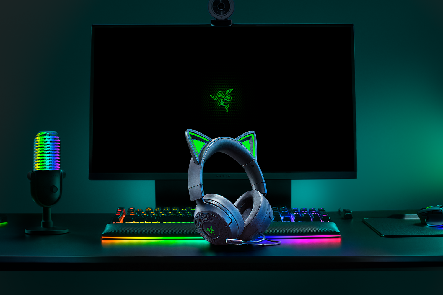 Razer Kraken Kitty V3 X, цвет: Чёрный — фото 2